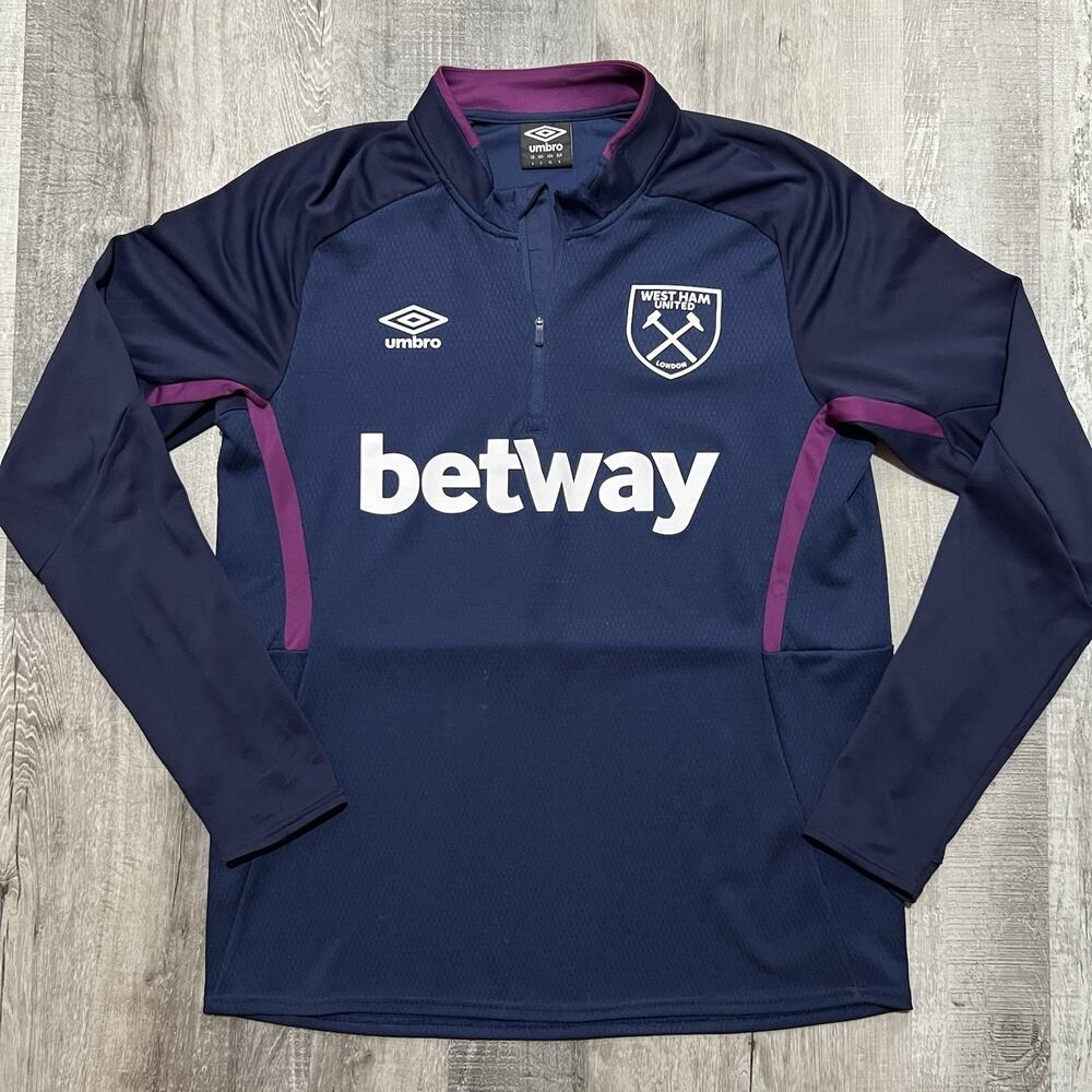 West Ham United Soccer Training Jersey Umbro 2020/2021 Blue Purple Long Sleeve